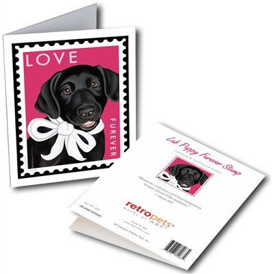 Labrador - Lab Love GREETING CARD Faux "Furever" Stamp