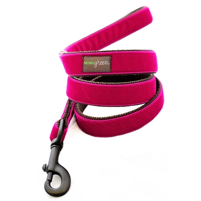 Bettie Pink Velvet Step-In Dog Harness