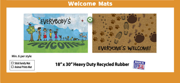 Welcome Mats "Everyone's Welcome"