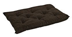 Tufted Cushion Chocolate Bones Microvelvet