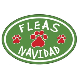 Fleas Navidad Oval Magnet