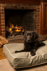 Rectangular Repelz-It Canvas Dog Beds w/Ecru Piping