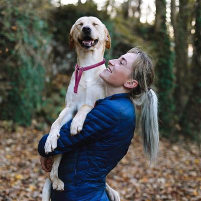 Dogline Soft Leather Round Martingale Collar