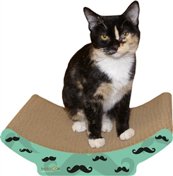 Scratch 'n Shapes Mustache Cozy Curl Cat Scratcher
