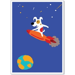 Rocket Flying - Rocket Launch Greeting Cards
