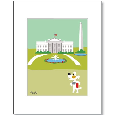 DC, White House - Matted Print