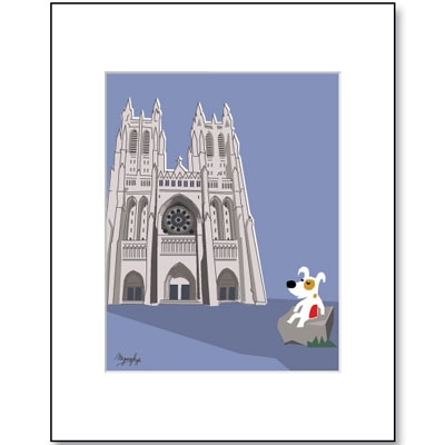 DC, National Cathedral - Matted Print