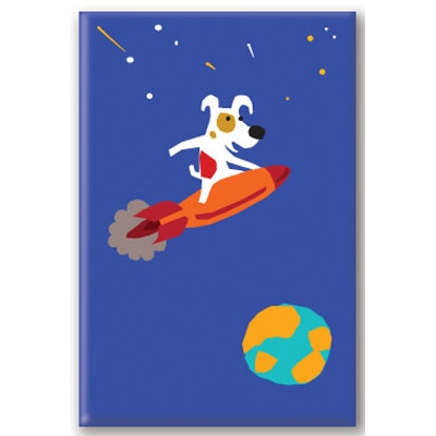 Rocket Flying - Fridge Magnet