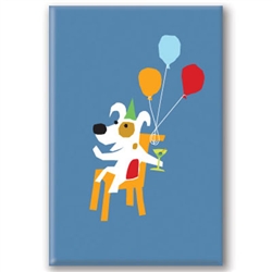 Martini W/Balloon - Fridge Magnet