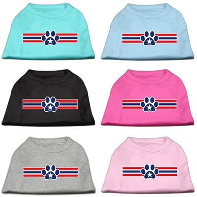 Patriotic Star Paw Screen Print Shirts