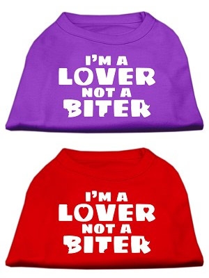 I'm a Lover not a Biter Screen Printed Dog Shirts