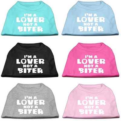 I'm a Lover not a Biter Screen Printed Dog Shirts