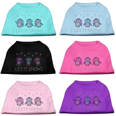 Let It Snow Penguins Rhinestone Shirts