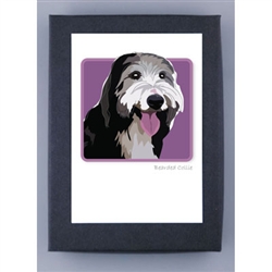 Bearded Collie - Grrreen Boxed Note Cards