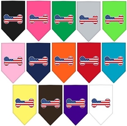 Patriotic Bone Flag American Screen Print Bandana