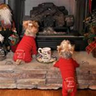 Christmas Red "Santa's Lil' Helper" Embroidered Pajamas