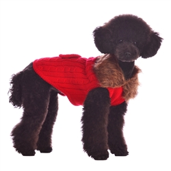 Luxy Fur Sweater - Red