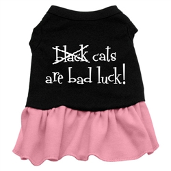 Black Cats are Bad Luck Two-Tone Dress