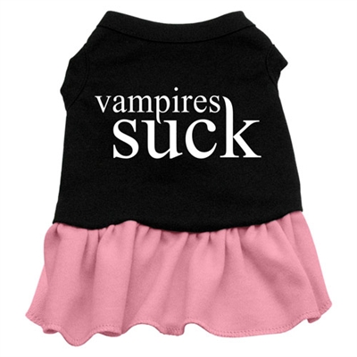 Vampires Suck Screen Print Two-Tone Dress