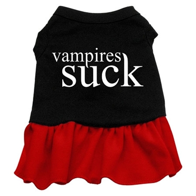 Vampires Suck Screen Print Two-Tone Dress
