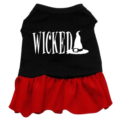 Wicked Screen Print Two-Tone Dress