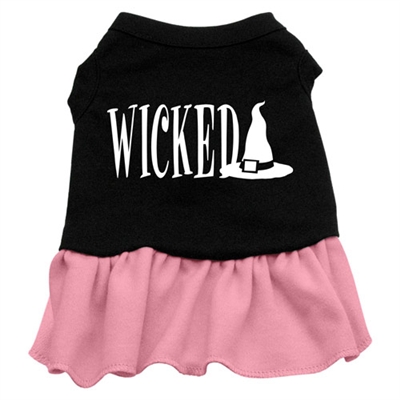 Wicked Screen Print Two-Tone Dress