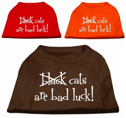 Black Cats are Bad Luck Screen Print Shirts