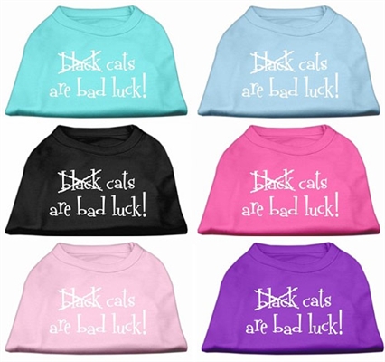 Black Cats are Bad Luck Screen Print Shirts