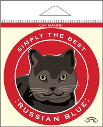 Cat, Russian Blue - Car Magnet