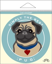 Pug, Tan - Car Magnet
