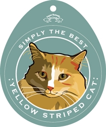 Cat, Yellow Striped - Sticker