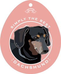 Dachshund, Black - Sticker