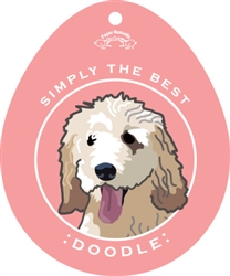Doodle, White & Brown - Sticker