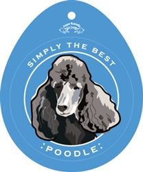 Poodle, Black - Sticker