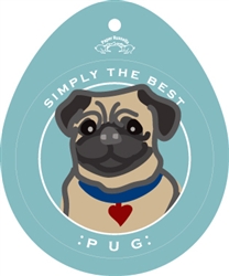 Pug, Tan - Sticker