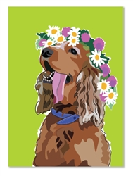 Birthday: Springer with flower headband