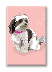 Havanese, Brown spots - Fridge Magnet