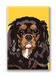Cavalier, Black & Brown - Fridge Magnet