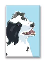 Border Collie Looking up - Fridge Magnet
