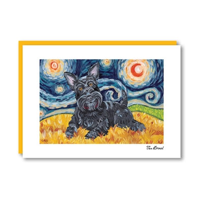 Van Growl Scottish Terrier Note Card