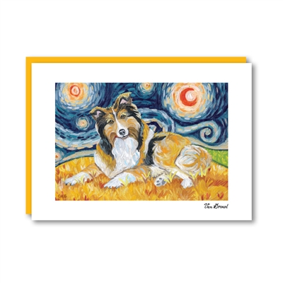 Van Growl Shetland Sheepdog Note Card