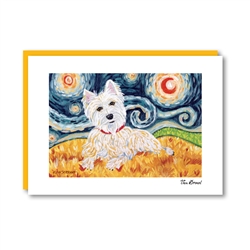 Van Growl West Highland Terrier Note Card