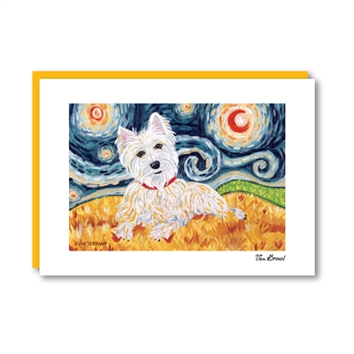 Van Growl West Highland Terrier Note Card