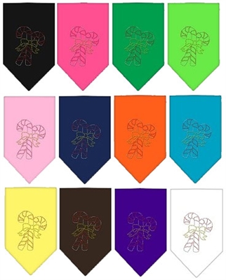 Candy Canes Rhinestone Bandana