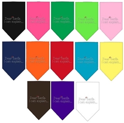 Dear Santa Rhinestone Bandana