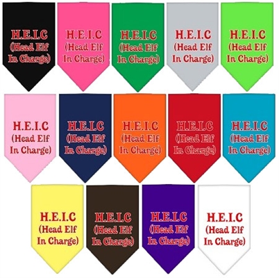 Head Elf In Charge Screen Print Bandana