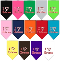 Heart Christmas Screen Print Bandana