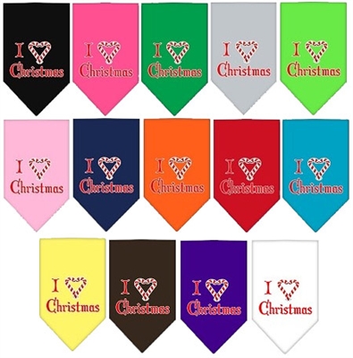 Heart Christmas Screen Print Bandana