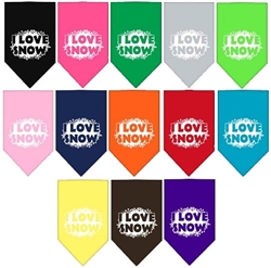 I Love Snow Screen Print Bandana