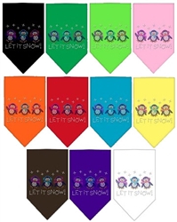 Let It Snow Penguins Rhinestone Bandana
